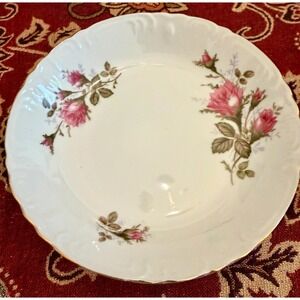 Set of 4 Royal Rose Fine China Fruit Bowls | Pink Floral Dishes Made in Japan